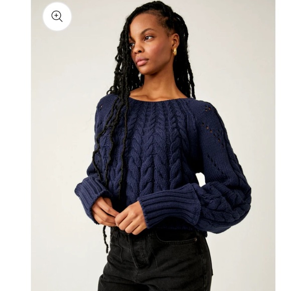 FREE PEOPLE Sandre
Pullover OB1757383 Blue size Medium M NWOT $148 - Picture 2 of 16